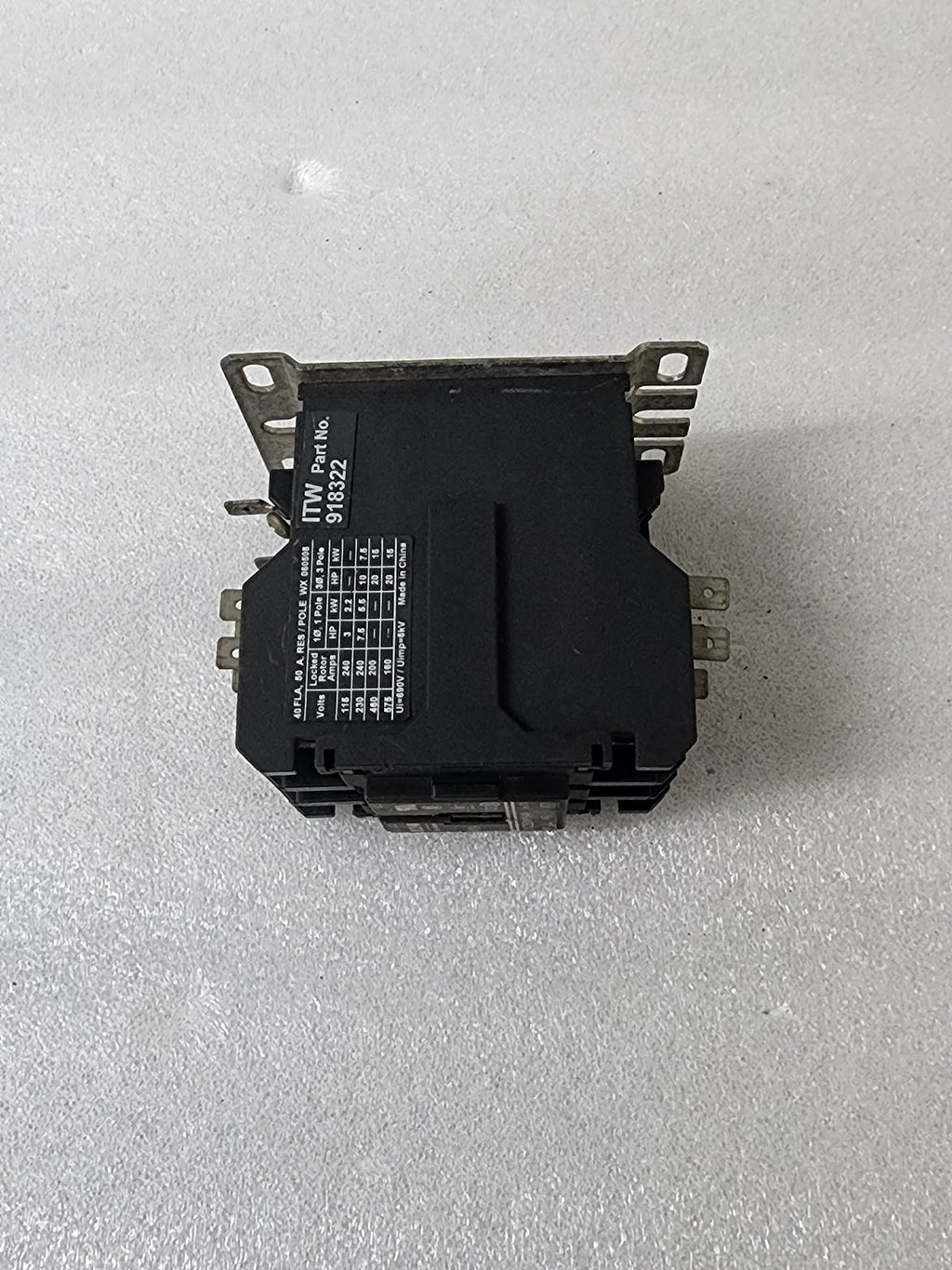 EATON D1C25DNY164A 3-POLE CONTACTOR 40A COIL VOLTAGE 110-120V