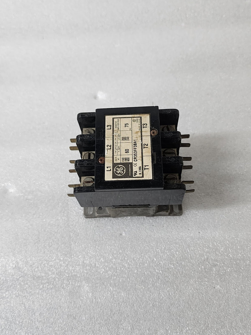 GENERAL ELECTRIC CR353FF3BA1 MAGNETIC CONTACTOR 60A COIL VOLTAGE 110-120V