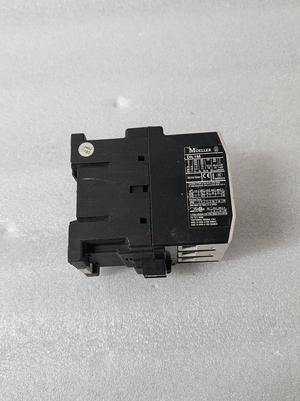 MOELLER DIL 1M MAGNETIC CONTACTOR 11S DIL M COIL VOLTAGE 110-120V