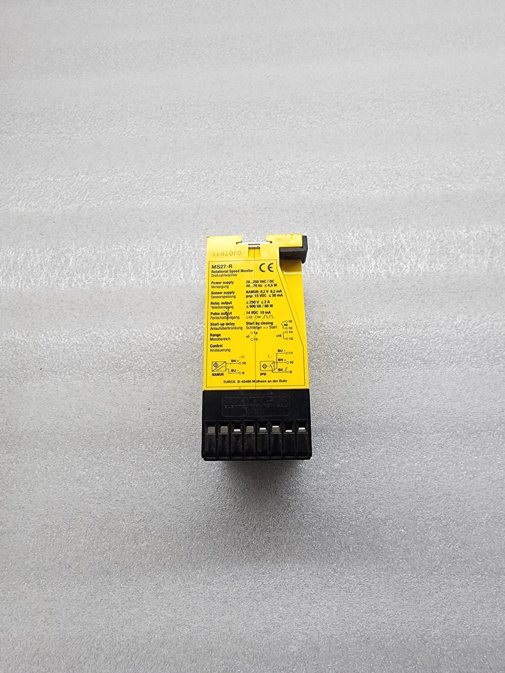 TURCK MS27-R ROTATIONAL SPEED MONITOR 20-250VAC/DC
