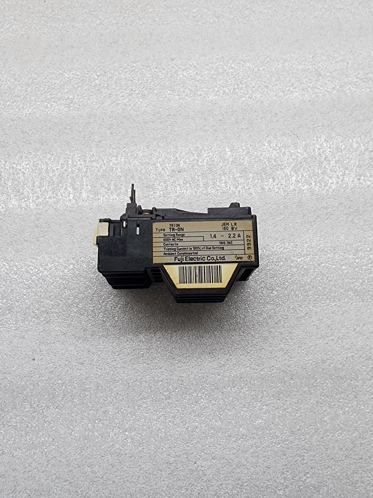 FUJI ELECTRIC TR-0N OVERLOAD RELAY 1.4-2.2A