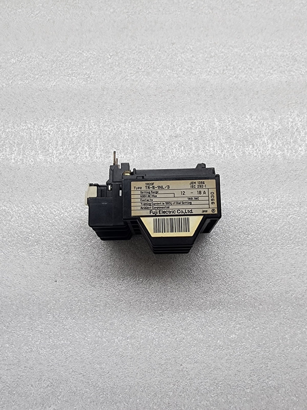 FUJI ELECTRIC TR-5-1NL/3 OVERLOAD RELAY 12-18A