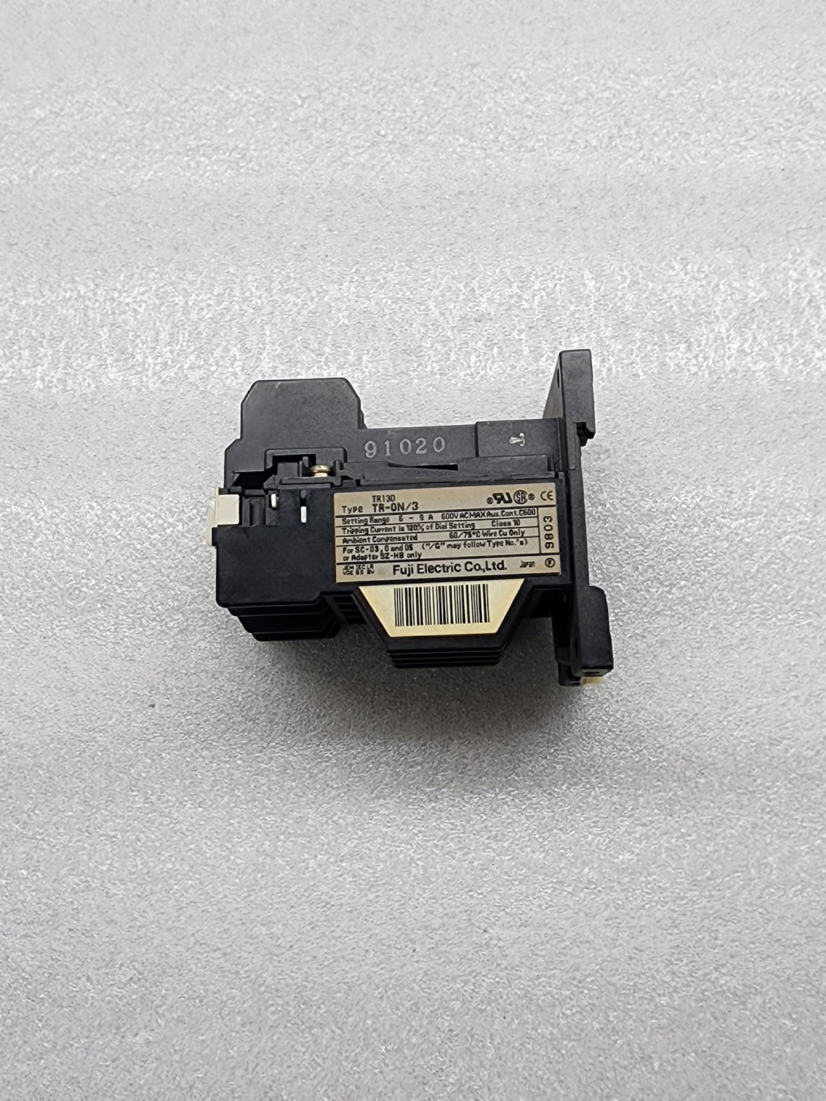 FUJI ELECTRIC TR-0N/3 OVERLOAD RELAY 6-9A