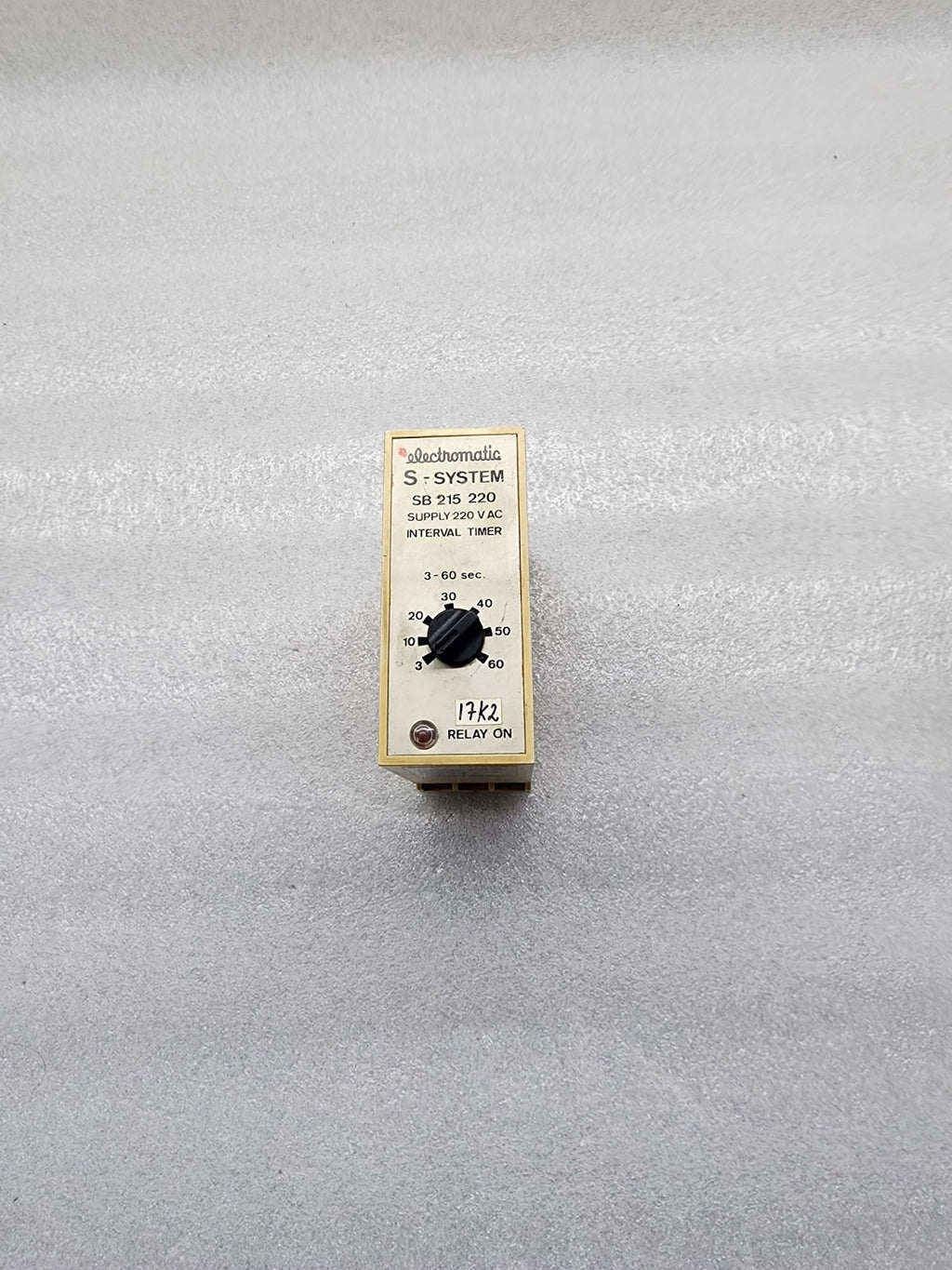ELECTROMATIC SB215220 INTERVAL TIMER 220VAC