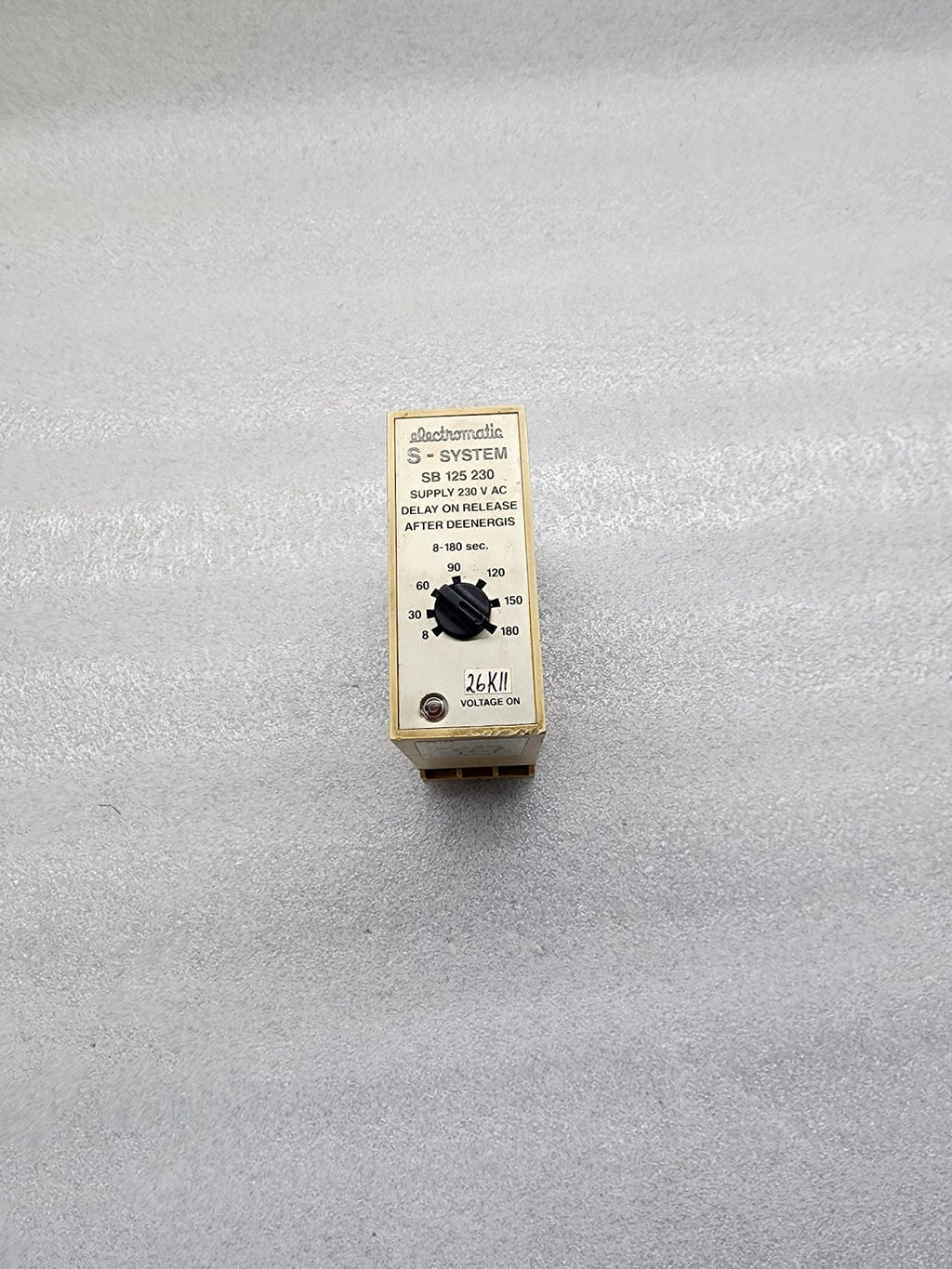 ELECTROMATIC SB125230 DELAY ON RELEASE AFTER DEENERGIS 230V