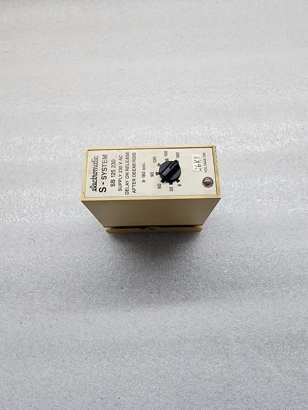 ELECTROMATIC SB125230 DELAY ON RELEASE AFTER DEENERGIS 230V