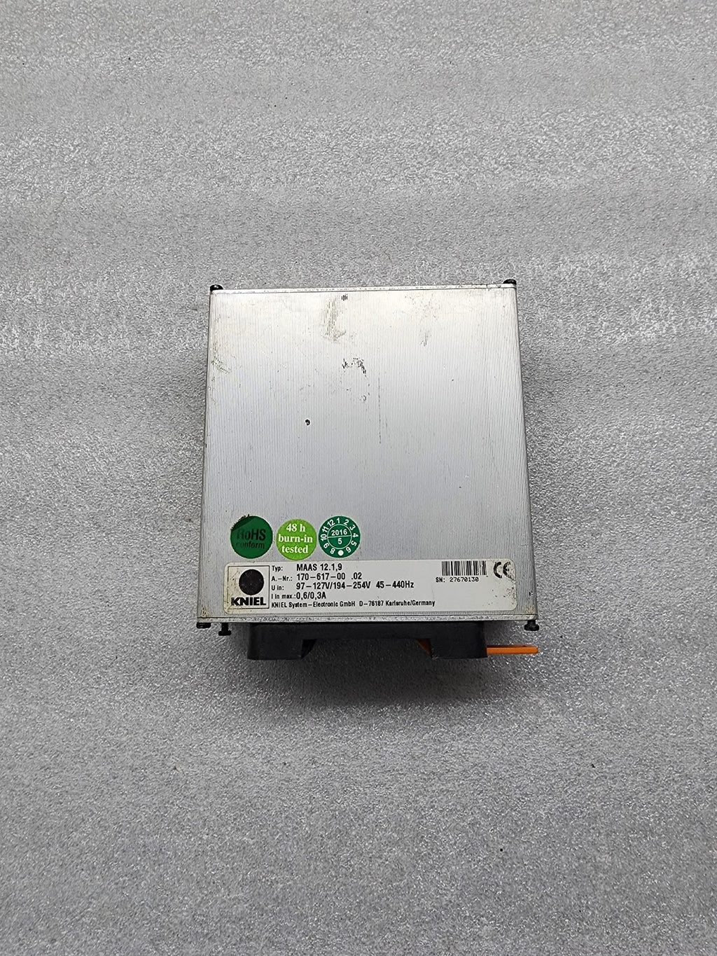 KNIEL MAAS 12.1-9 POWER SUPPLY 170-617-00.02 97-127V/194-254V