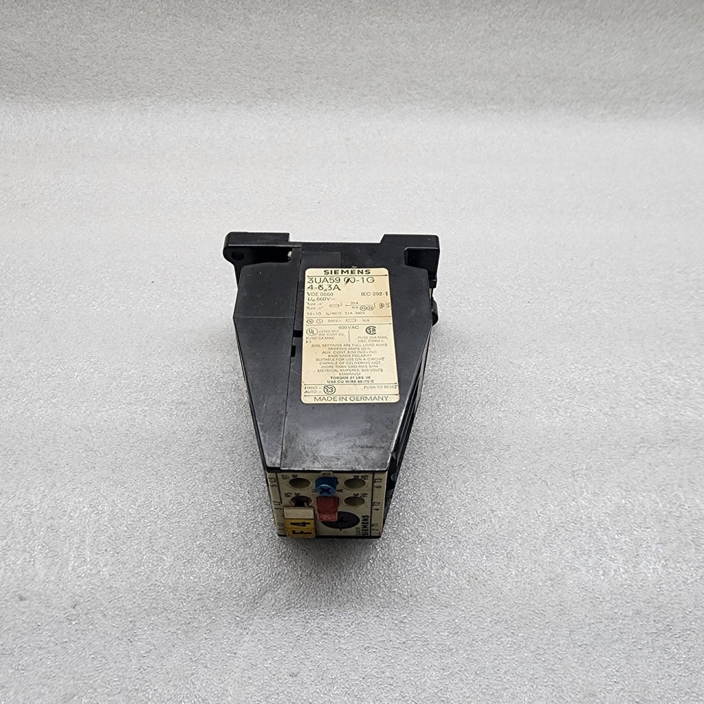 SIEMENS 3UA59 00-1G SOLID STATE OVERLOAD RELAY 4-6.3A