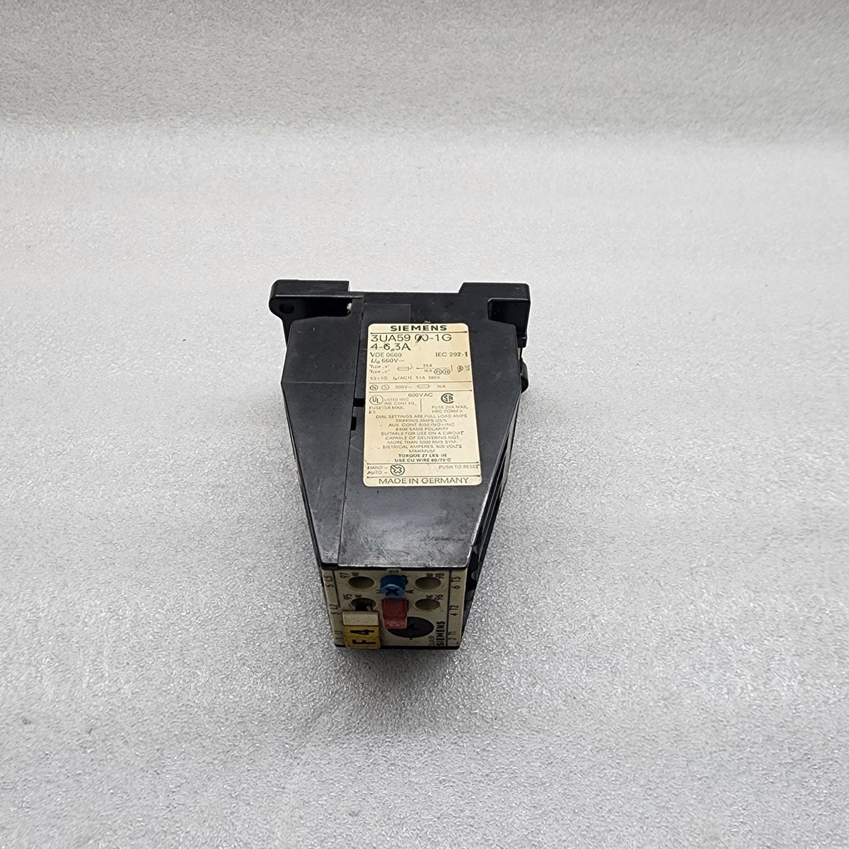 SIEMENS 3UA59 00-1G SOLID STATE OVERLOAD RELAY 4-6.3A