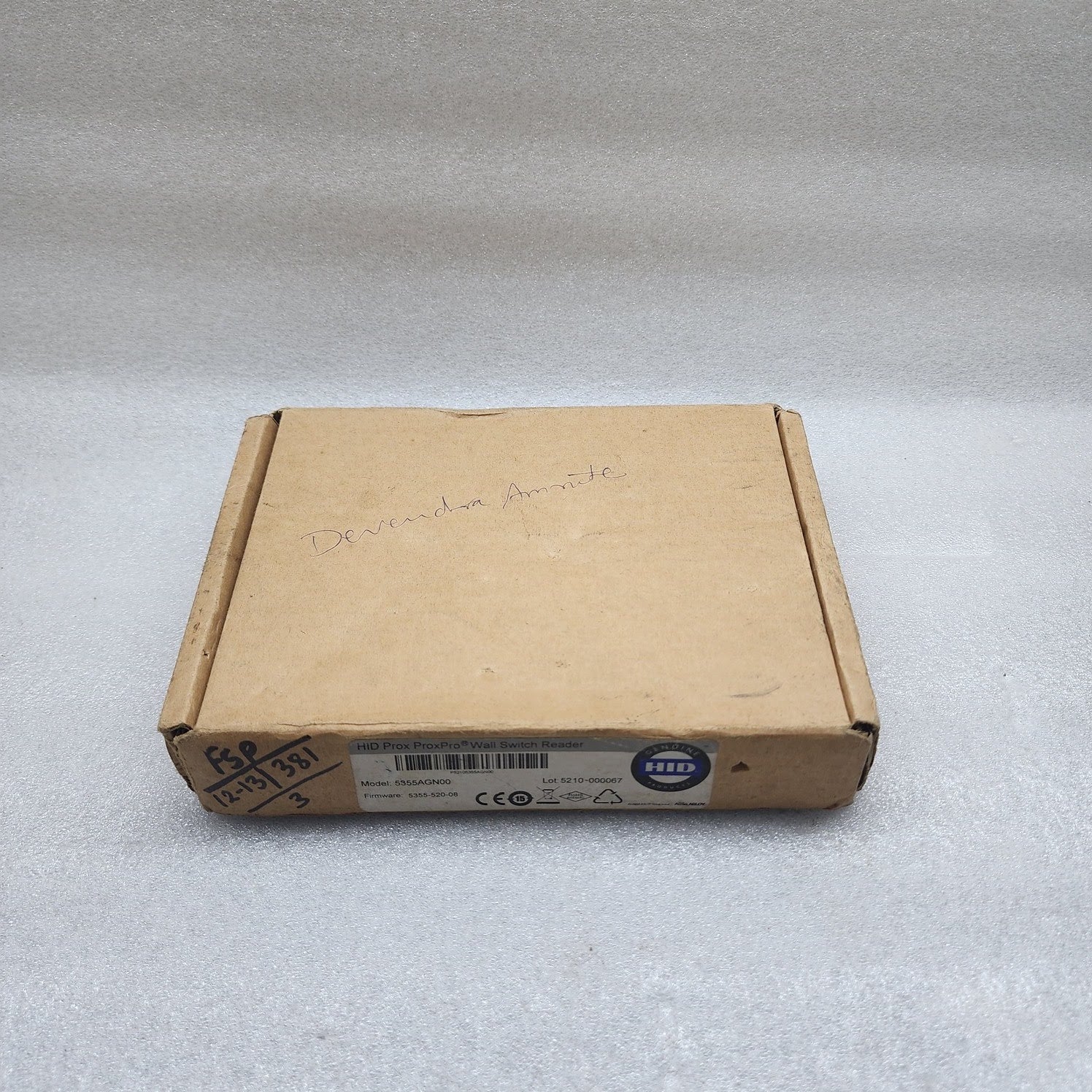 HID PROX 5355AGN00 WALL SWITCH READER 5355-300-01 FW 5355-520-08
