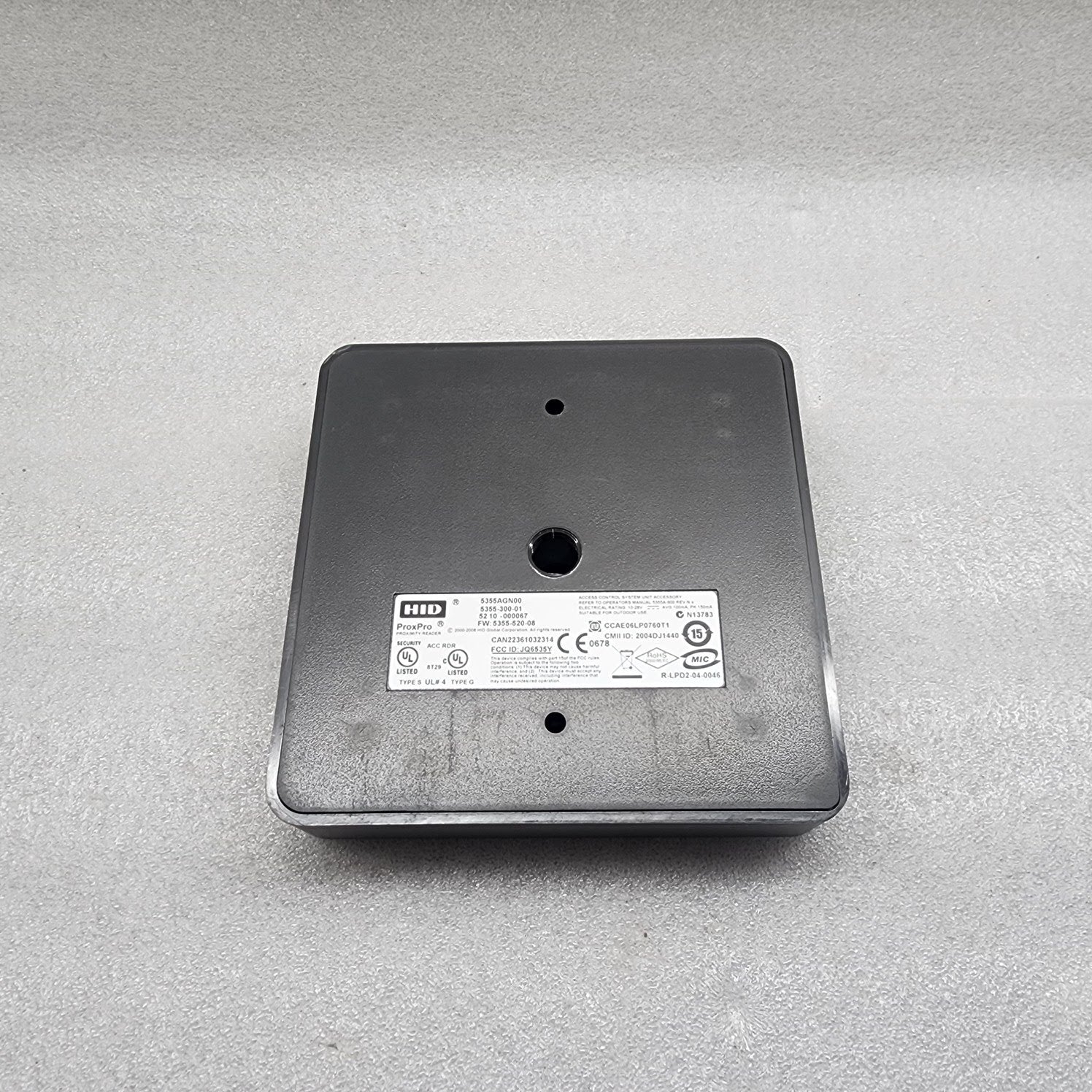 HID PROX 5355AGN00 WALL SWITCH READER 5355-300-01 FW 5355-520-08
