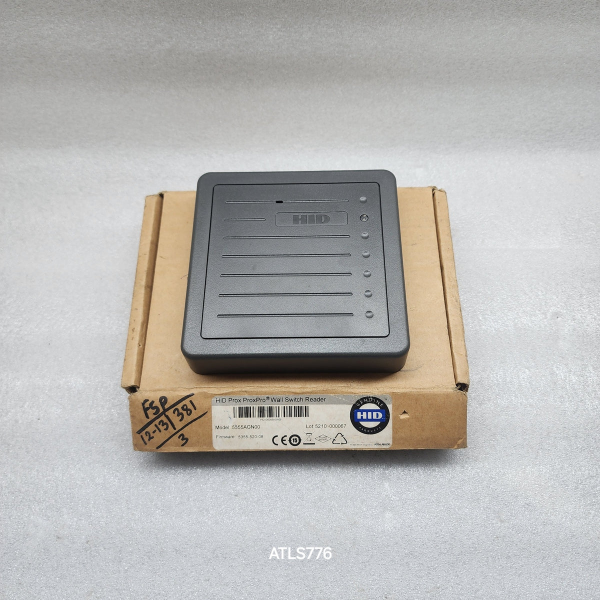 HID PROX 5355AGN00 WALL SWITCH READER 5355-300-01 FW 5355-520-08