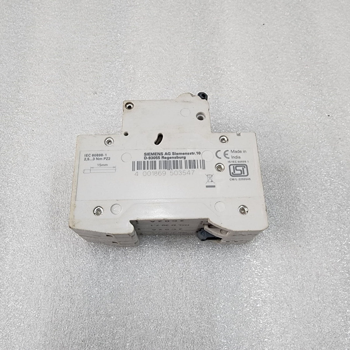 SIEMENS 5SL4202-7RC 2-POLE BREAKER 2A