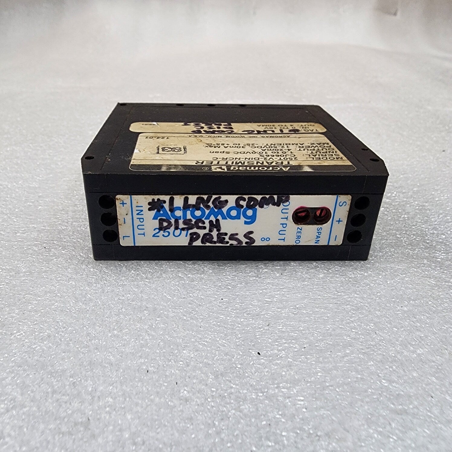 ACROMAG 250T-V2-DIN-NCR-C TRANSMITTER 12-50VDC