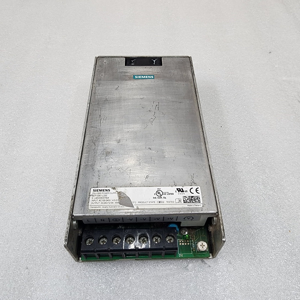 SIEMENS PSU100D POWER SUPPLY 6EP1334-1LD00 24VDC 12.5A