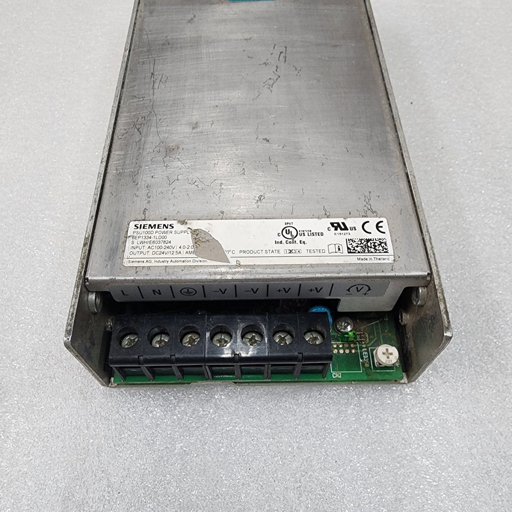 SIEMENS PSU100D POWER SUPPLY 6EP1334-1LD00 24VDC 12.5A