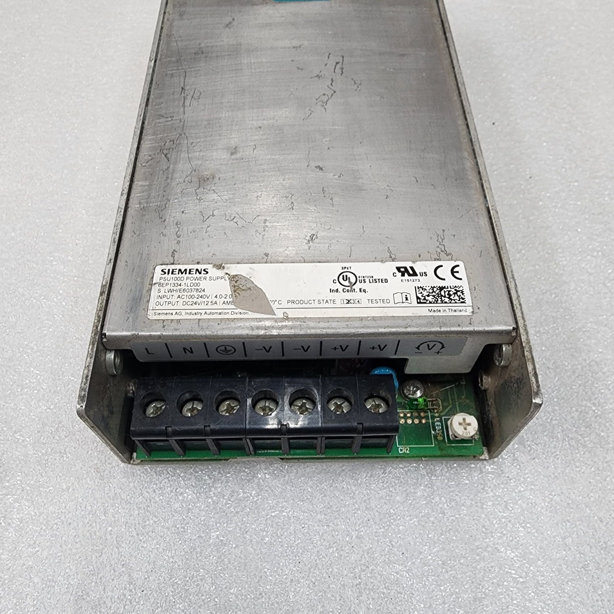 SIEMENS PSU100D POWER SUPPLY 6EP1334-1LD00 24VDC 12.5A