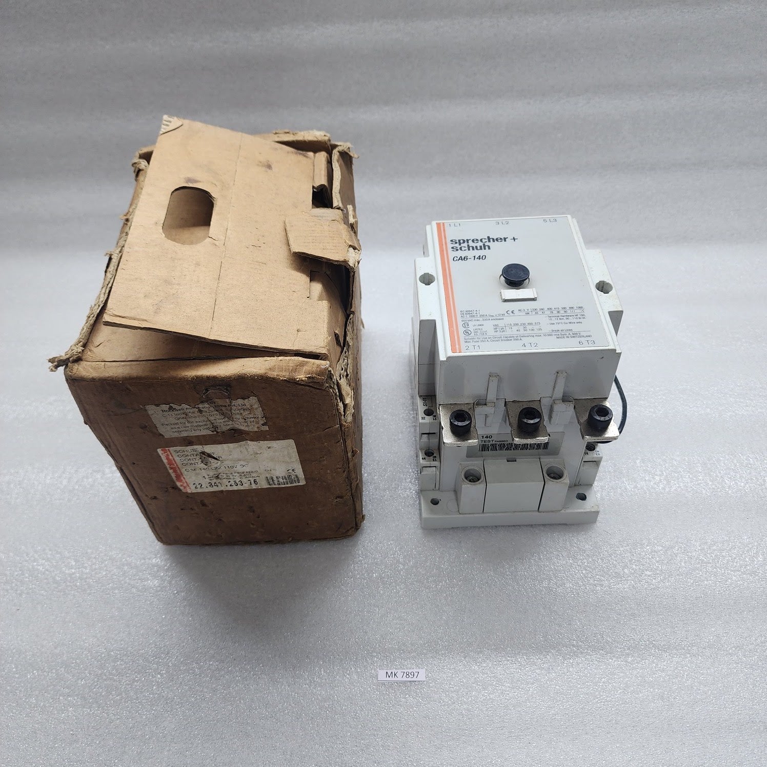 SPRECHER + SCHUH CA6-140 3-POLE CONTACTOR 140A COIL VOLTAGE 110VDC
