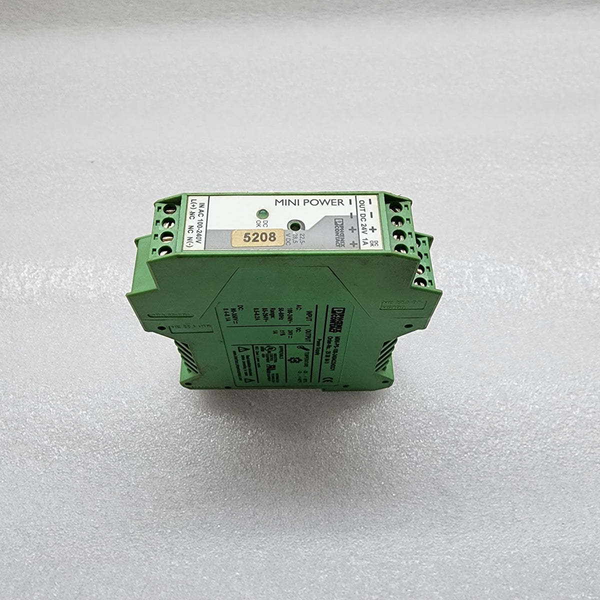 PHOENIX CONTACT MINI-PS-100-240AC/24DC/1 MINI POWER SUPPLY 2938840