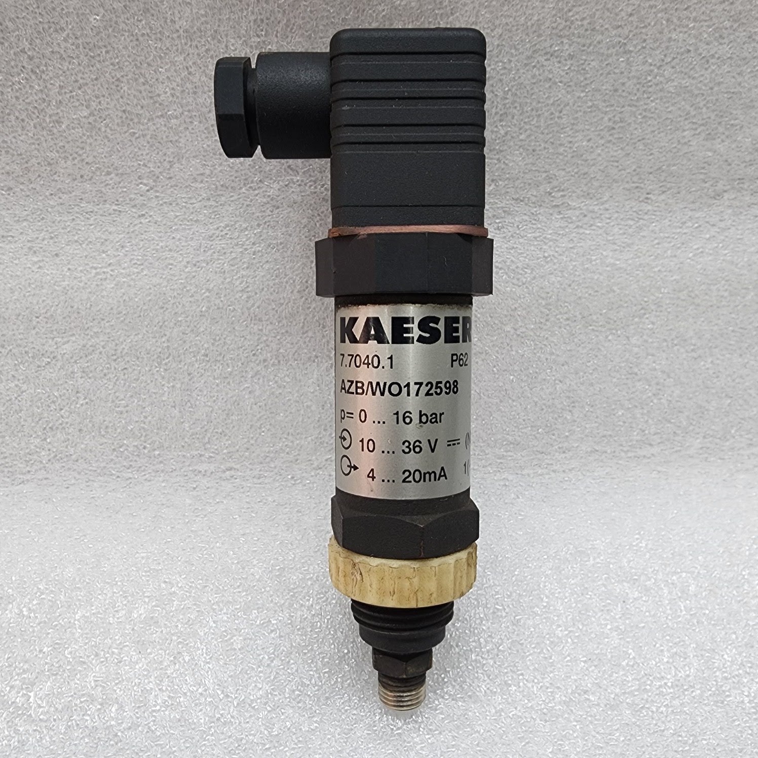 KAESER AZB/WO172598 PRESSURE SENSOR TRANSDUCER 7.7040.1 0-16 BAR 7MF1562-8AA01