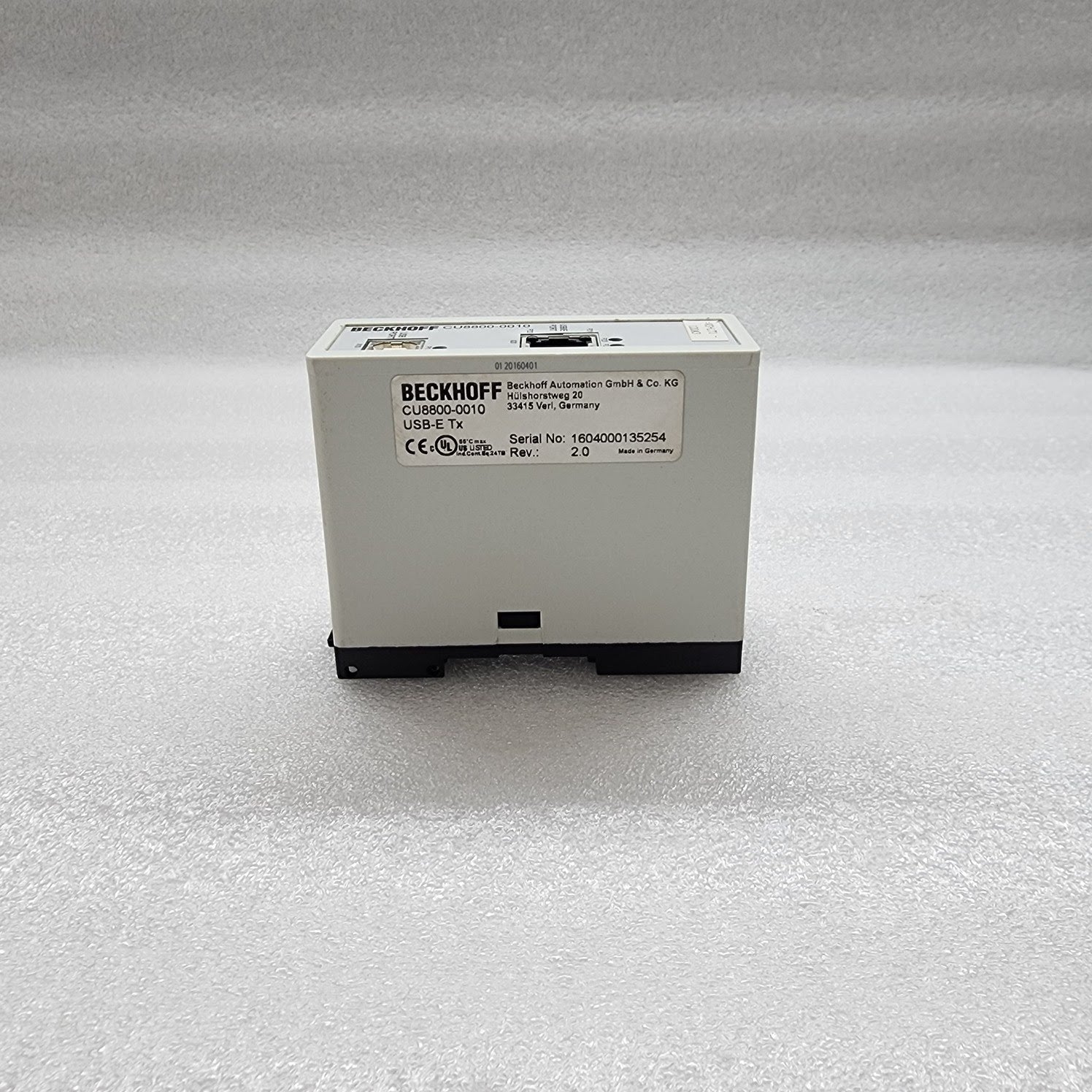 BECKHOFF USB-E TX USB EXTENDER TRANSMITTER CU8800-0010 REV 2.0
