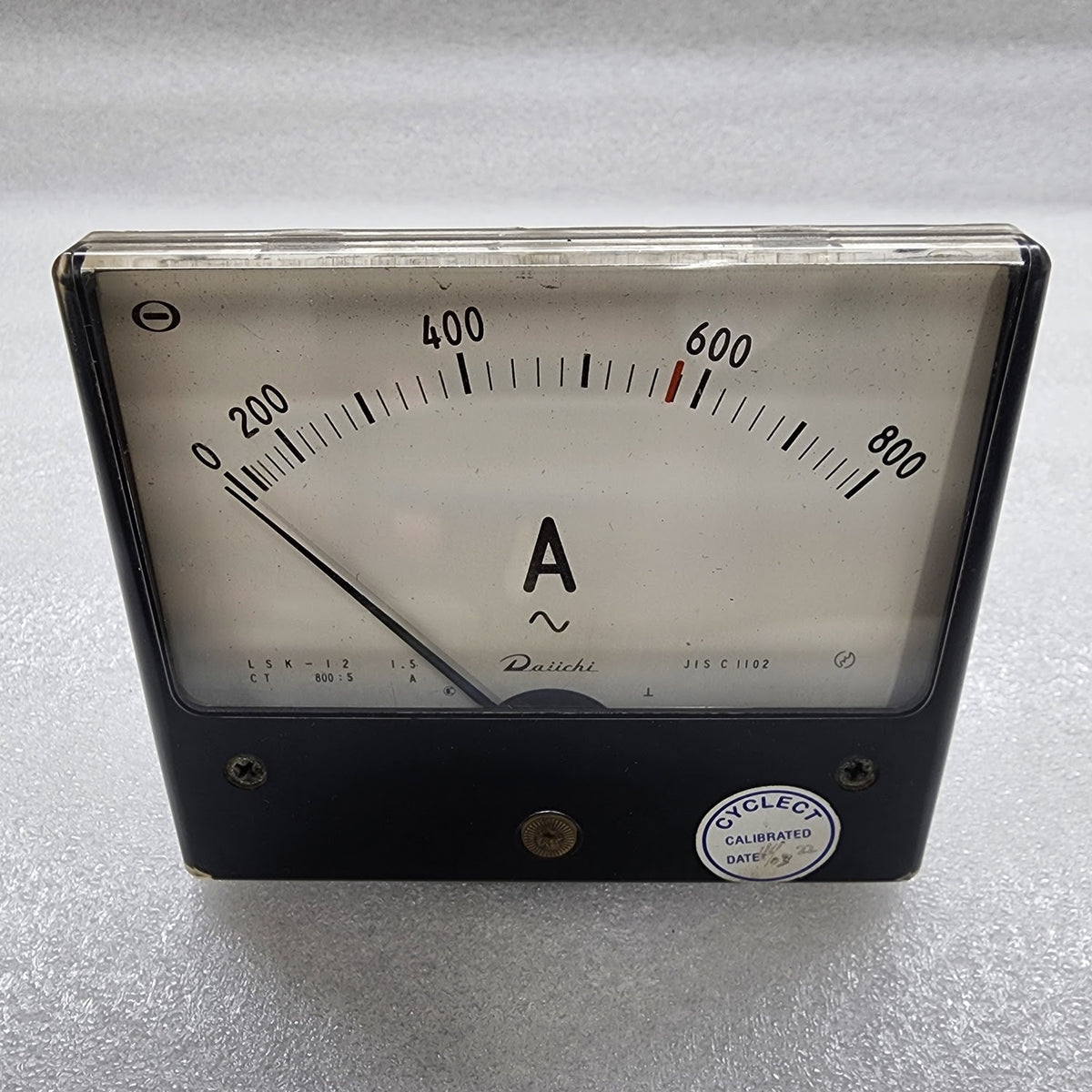 DAIICHI LSK-12 AMMETER 0-800A CT RATIO 800/5A