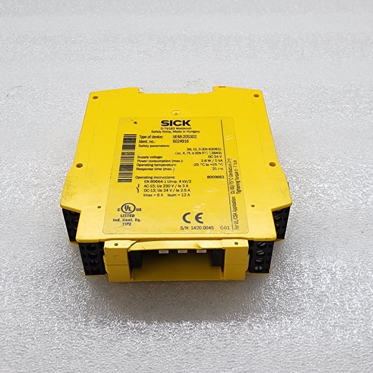 SICK UE48-20S3D2 SAFETY RELAY 6024916