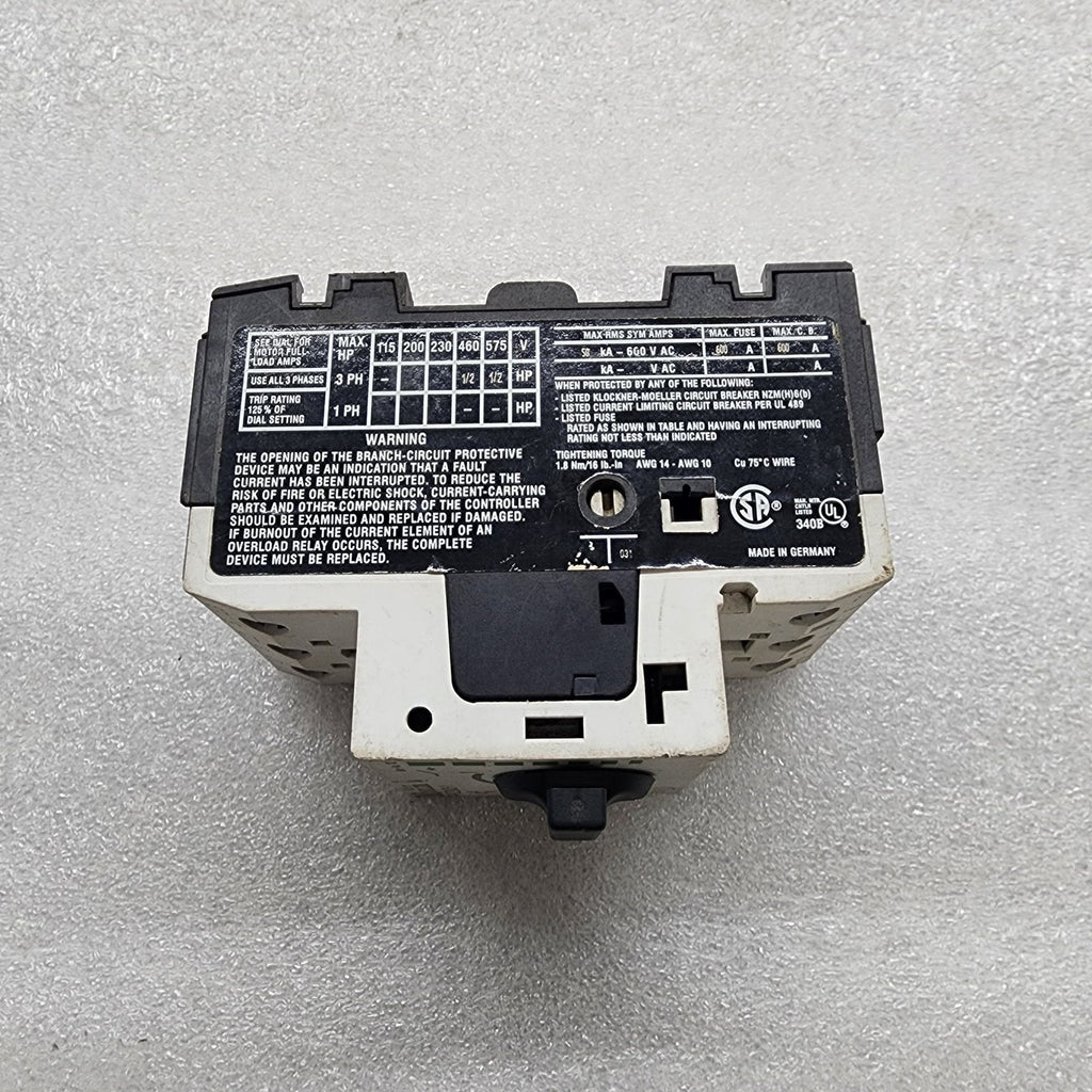 MOELLER PKZM0-1 MOTOR PROTECTIVE CIRCUIT BREAKER 0.63-1.0A