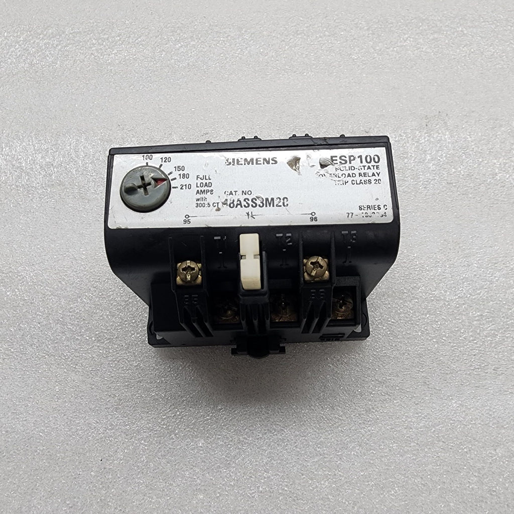 SIEMENS 48ASS3M20 ESP100 SOLID STATE OVERLOAD RELAY  100-210A