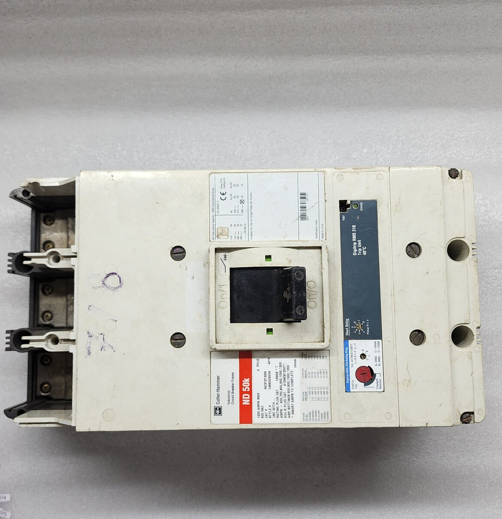 CUTLER-HAMMER ND312T33W Industrial Circuit Breaker ND 50k 1200A 600VAC 3 POLE Di