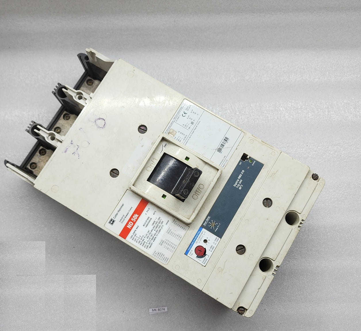 CUTLER-HAMMER ND312T33W Industrial Circuit Breaker ND 50k 1200A 600VAC 3 POLE Di