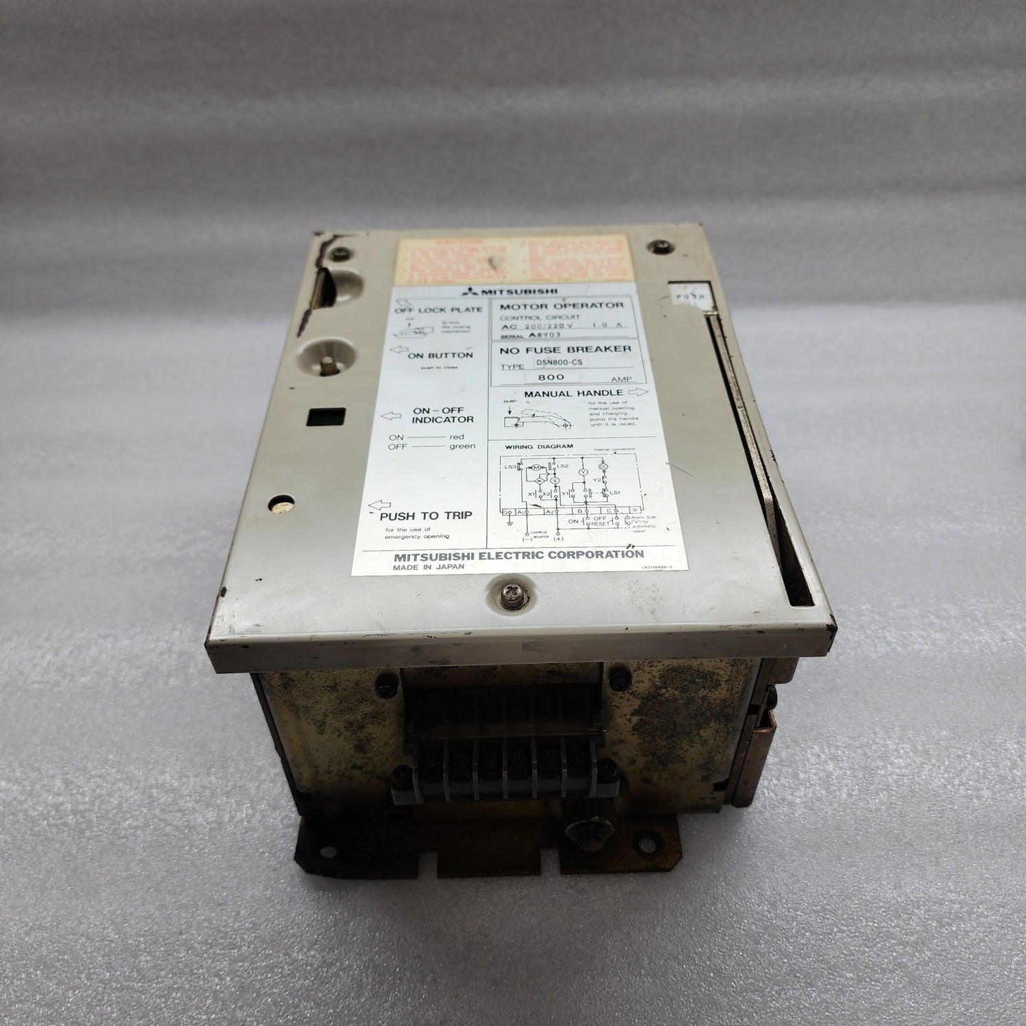 MITSUBISHI DSN800-CS MOTOR OPERATOR 800A 200-220V