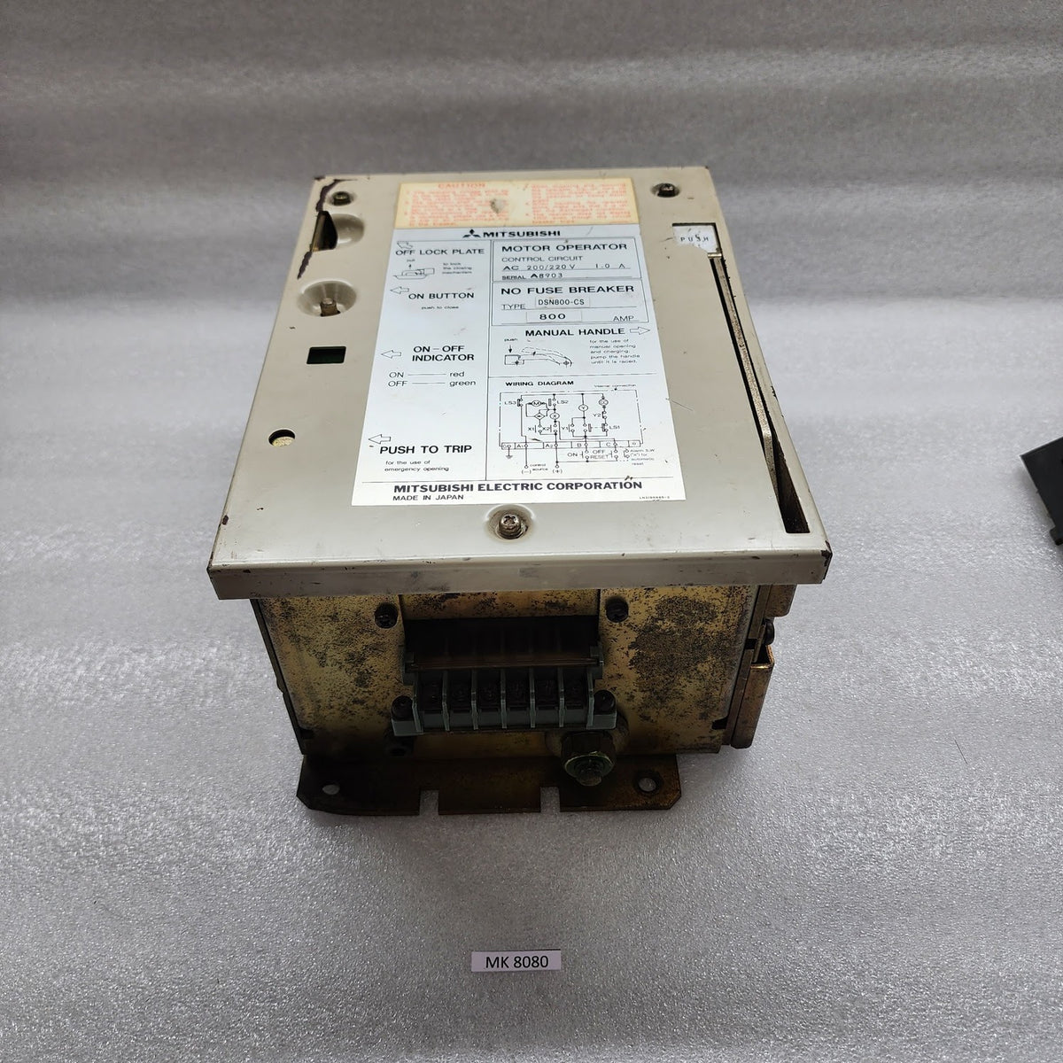 MITSUBISHI DSN800-CS MOTOR OPERATOR 800A 200-220V