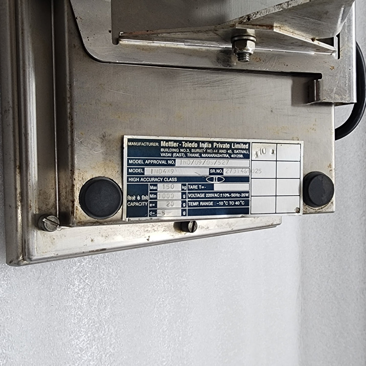 METTLER TOLEDO IND4X9 COMBI BENCH SCALES DIPLAY IND/09/06/527