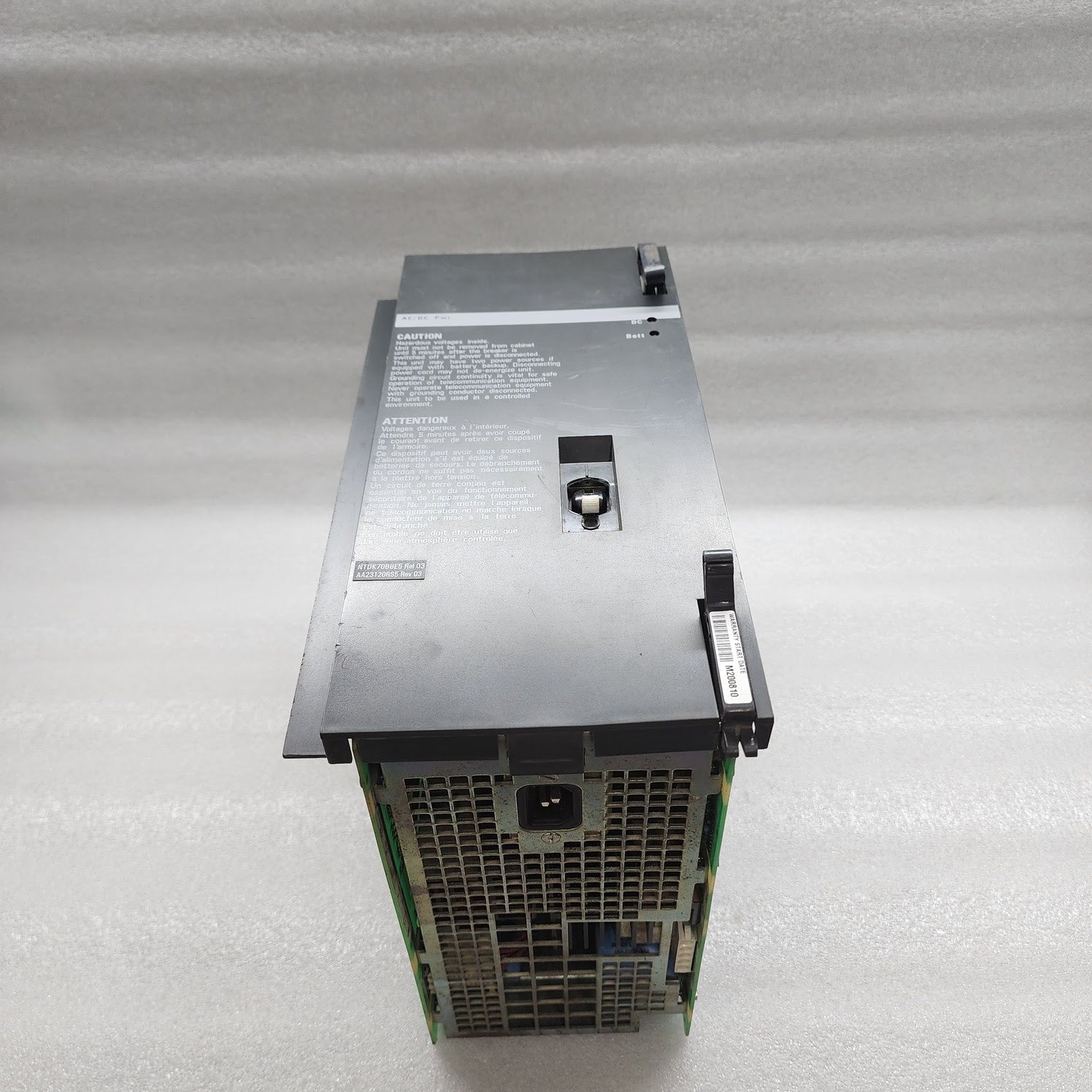 NORTEL NETWORKS NTDK70BBE5 AC/DC POWER SUPPLY AA23120RS5 100-240V 8A 750VA