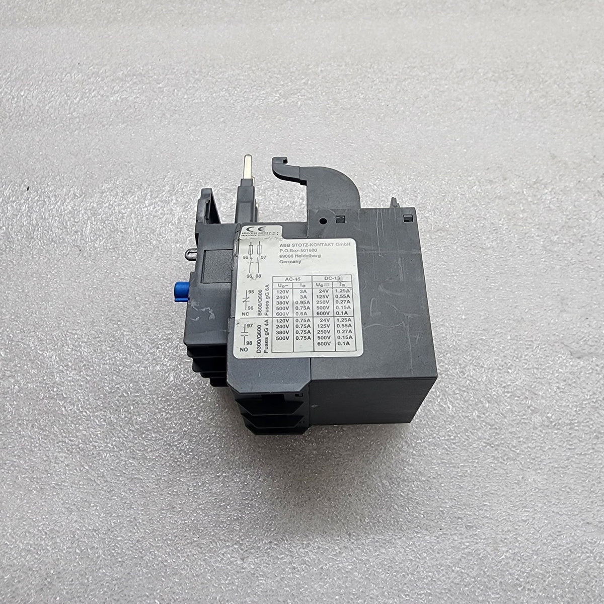 ABB TF42-7.6 OVERLOAD RELAY 1SAZ721201R140 5.7-7.6A