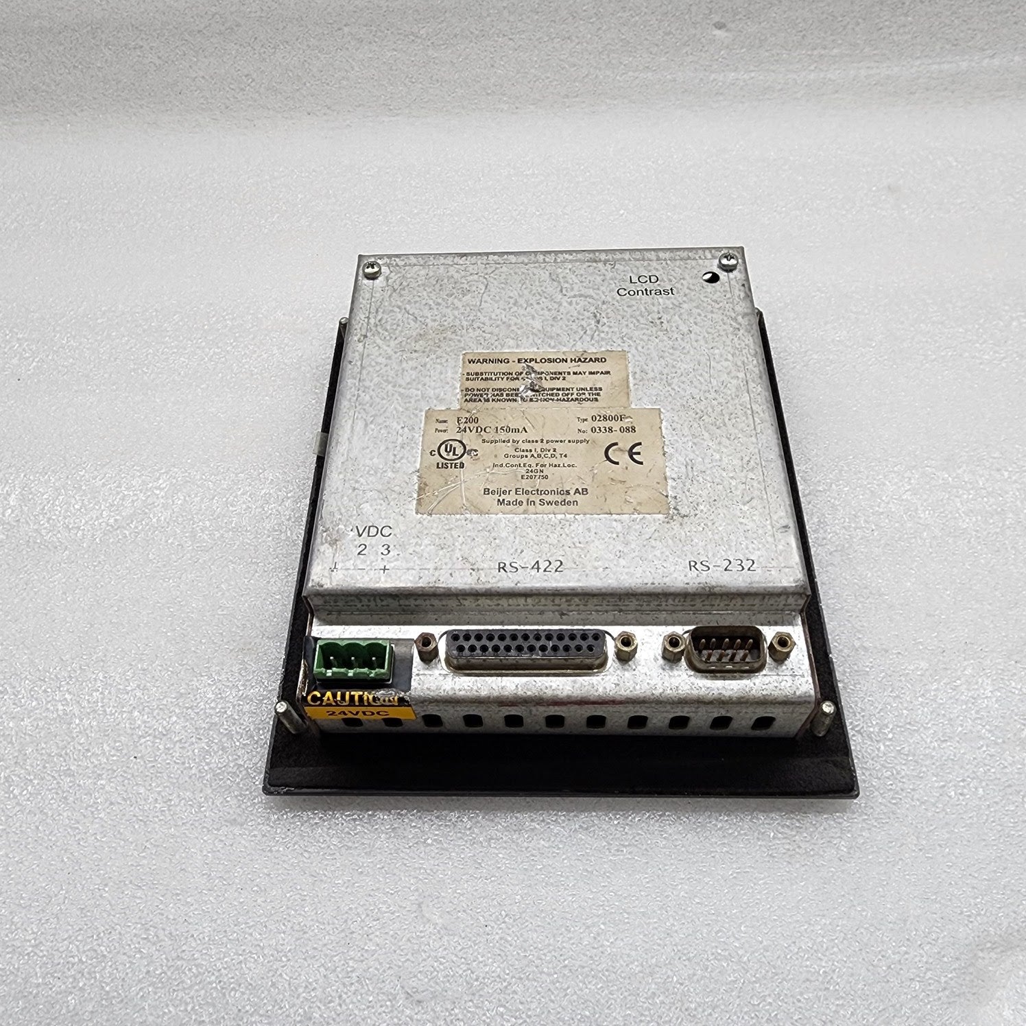 BEIJER E200 OPERATOR PANEL 02800F 24VDC