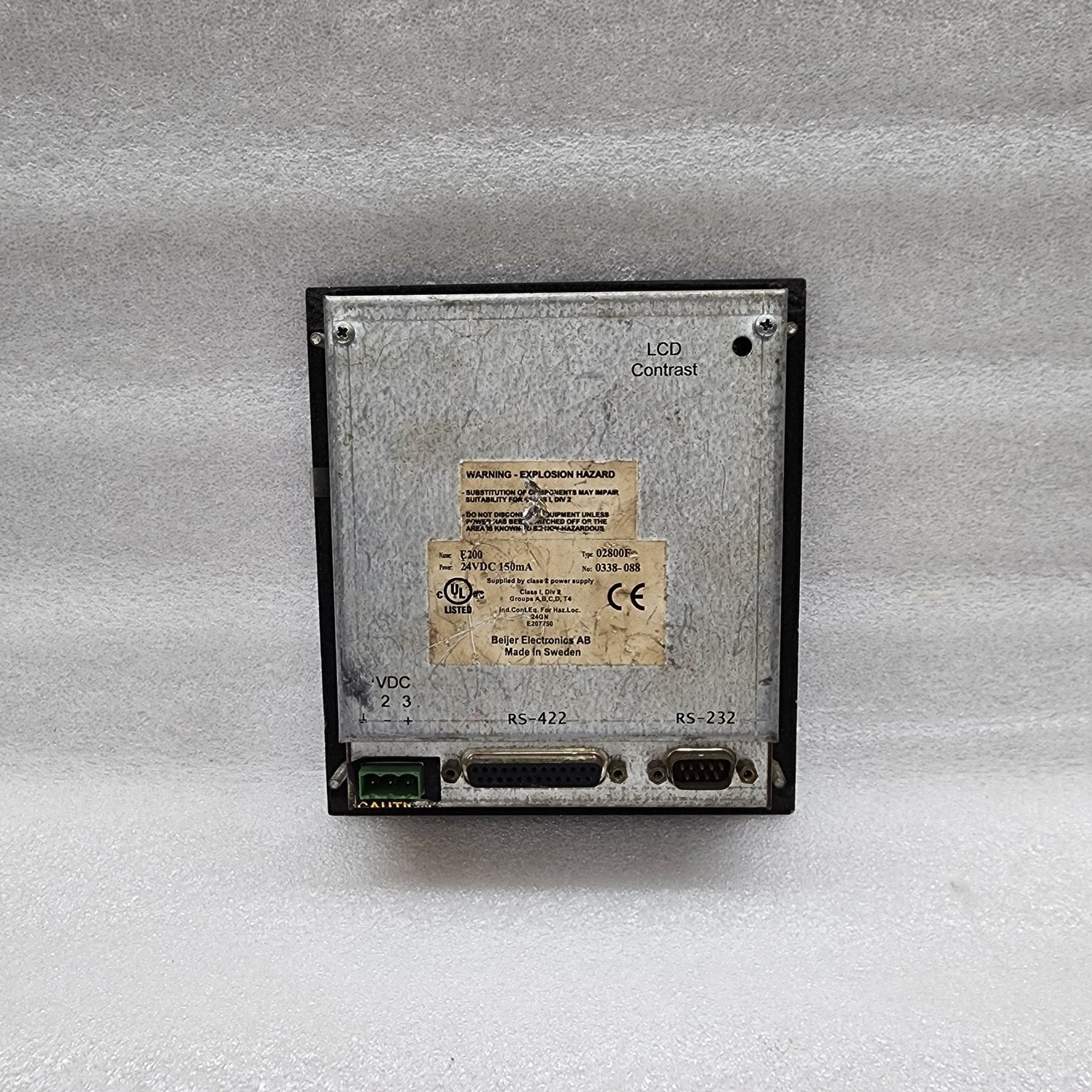 BEIJER E200 OPERATOR PANEL 02800F 24VDC