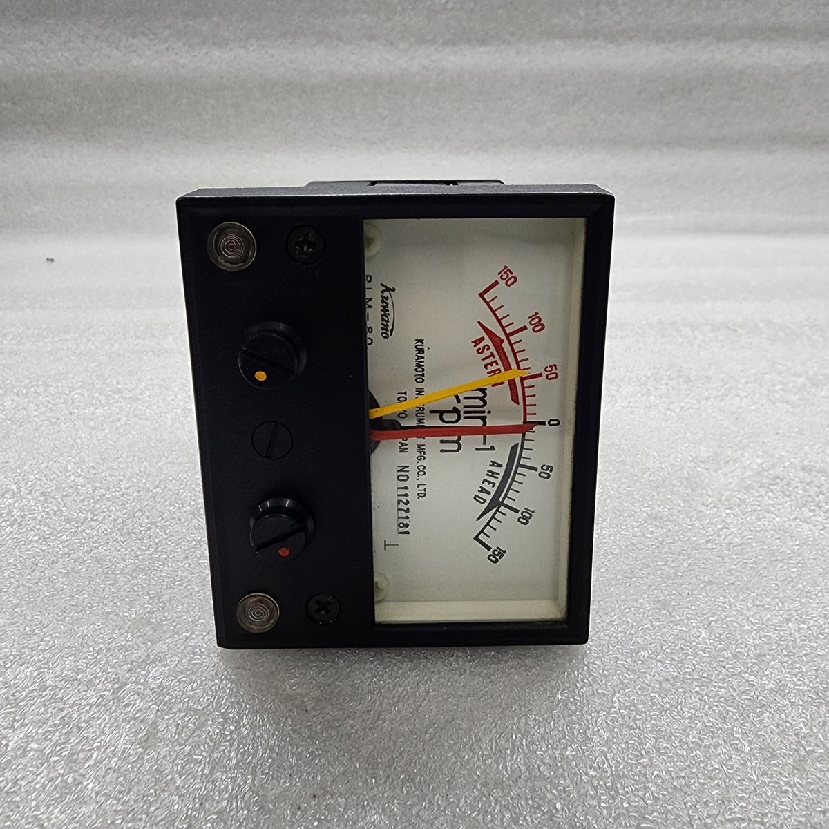 KURAMOTO INSTRUMENT KUWANO RLM-80 RPM METER 24VDC