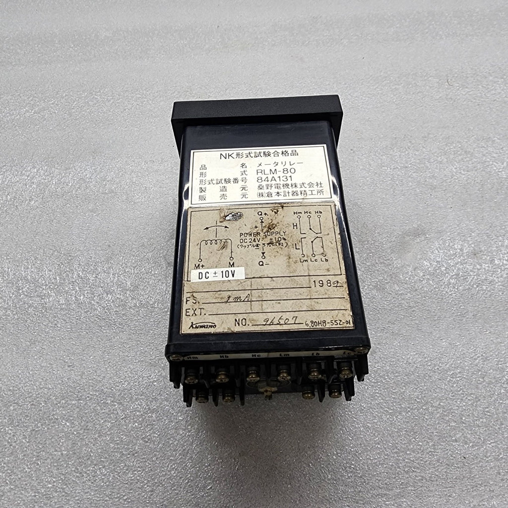 KUWANO KURAMOTO INSTRUMENT RLM80 RPM METER