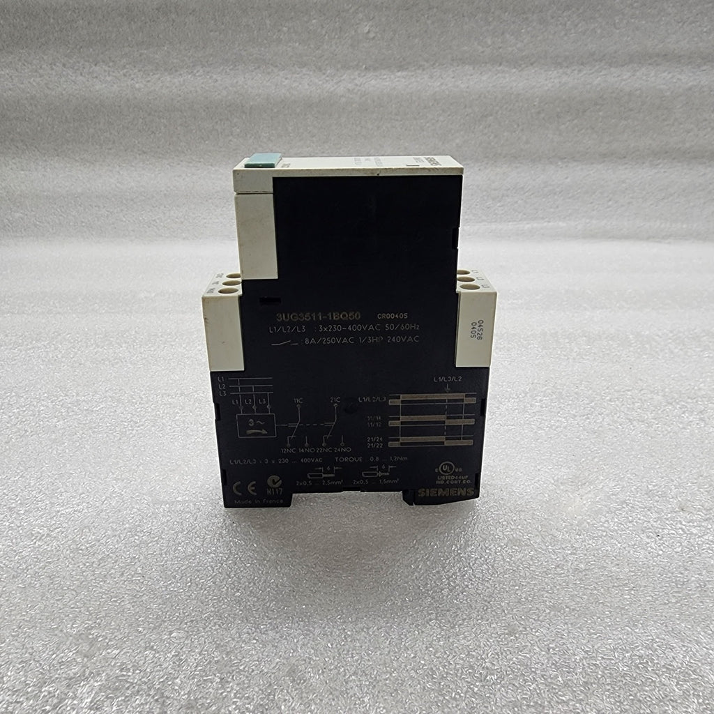 SIEMENS 3UG3511-1BQ50 3-PHASE SEQUENCE RELAY