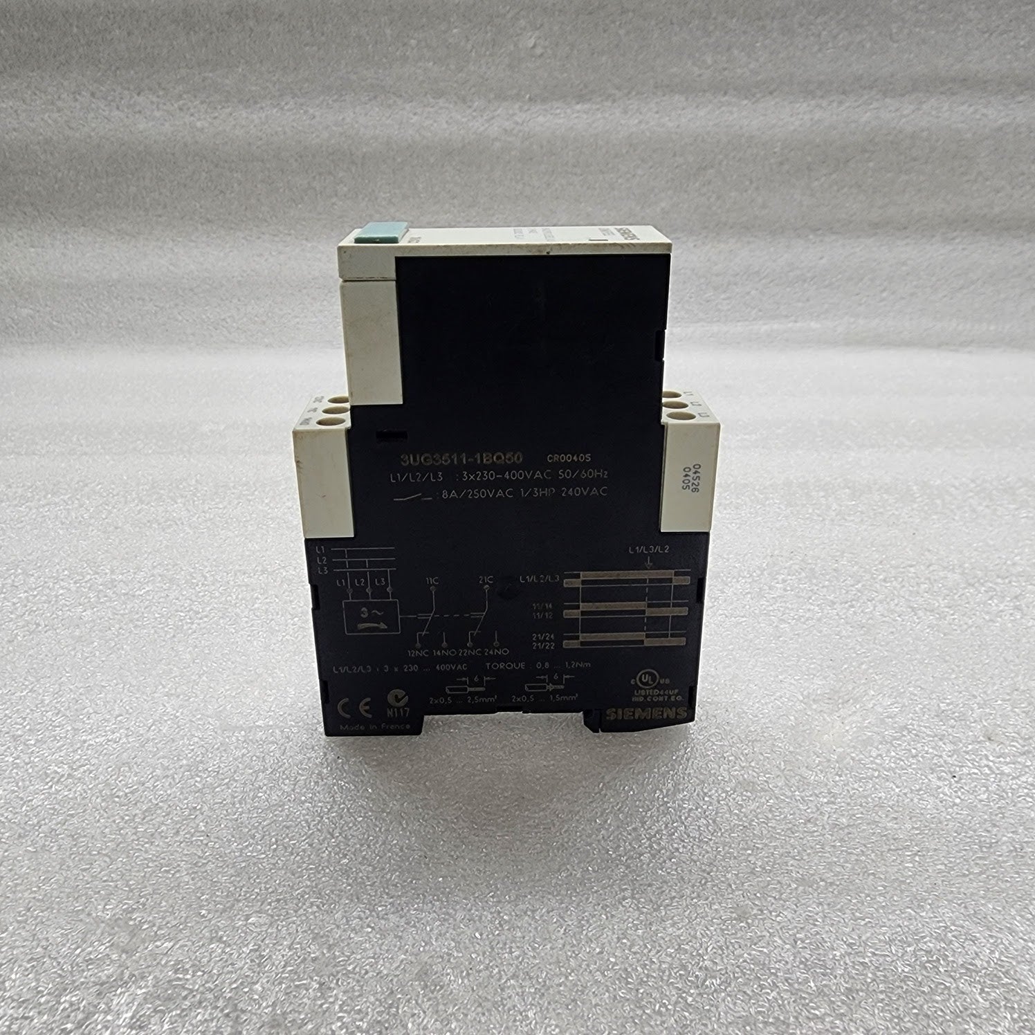 SIEMENS 3UG3511-1BQ50 3-PHASE SEQUENCE RELAY