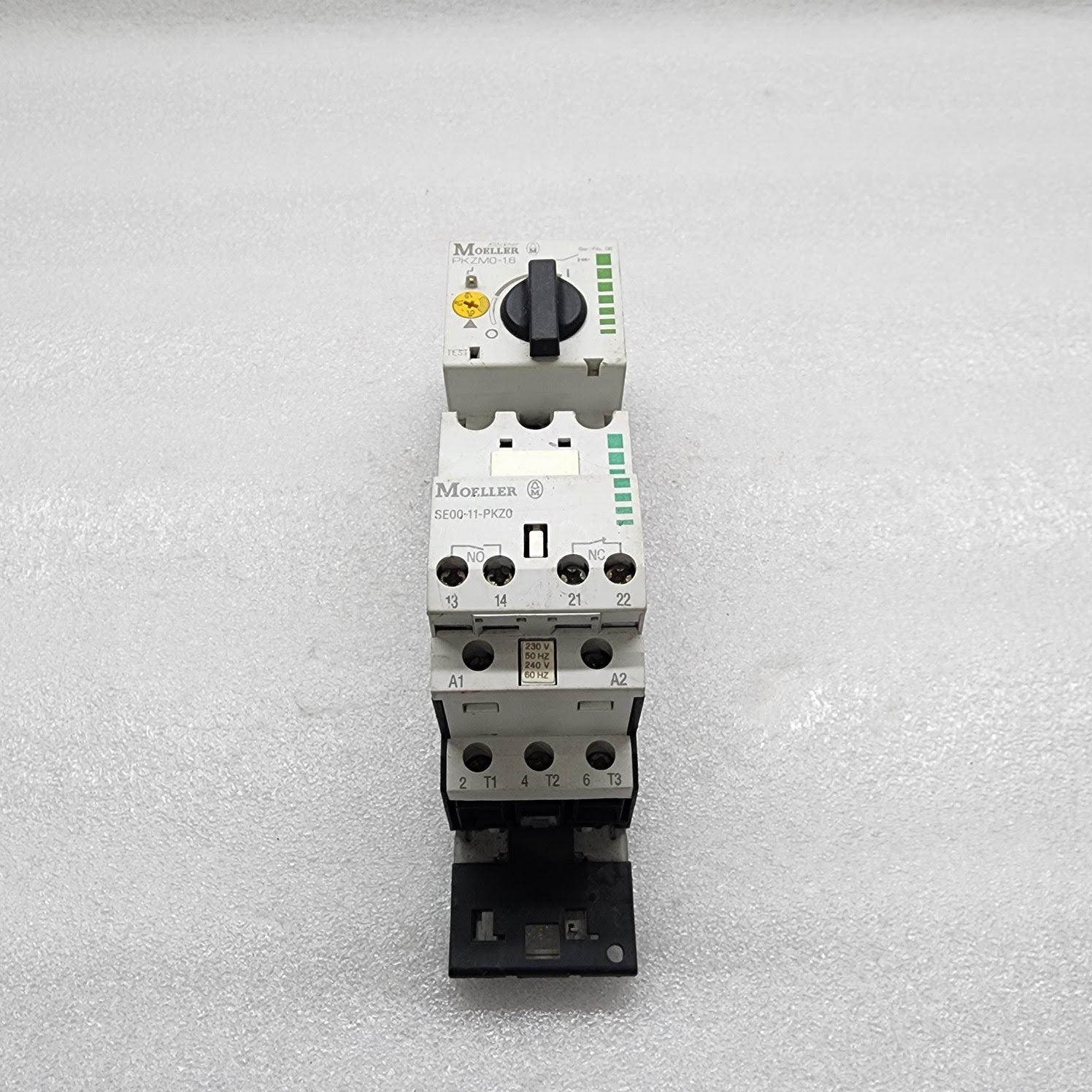 MOELLER SE00-11-PKZ0 CIRCUIT BREAKER PKZM0-1.6 MOTOR PROTECTIVE CB 230-240V
