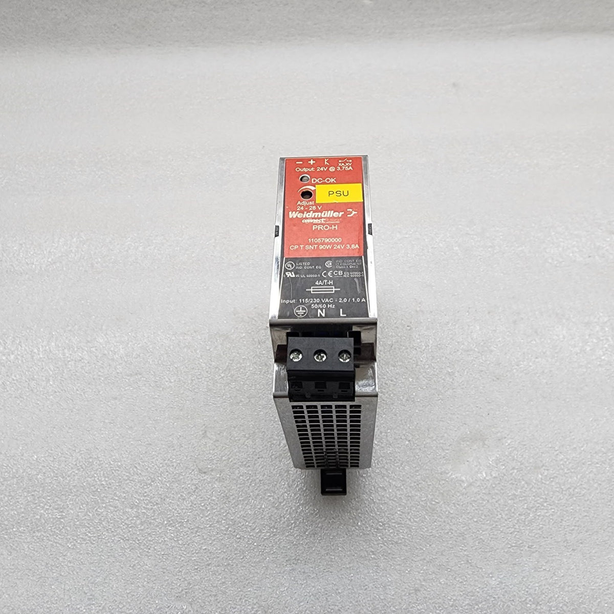 WEIDMULLER CP T SNT 90W 24V 3.8A POWER SUPPLY 1105790000