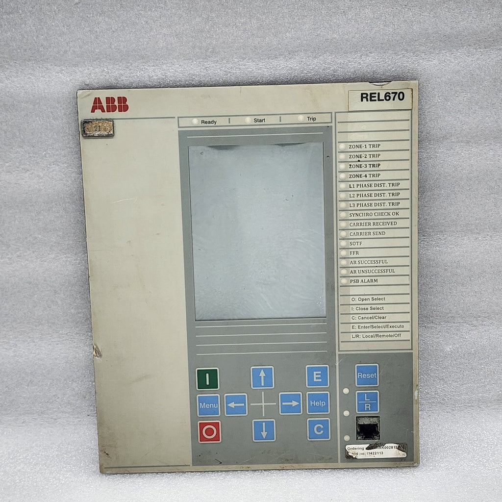 ABB REL670 HMI-IED670 FRONT DISPLAY PANEL 1MRK000008-LBR02
