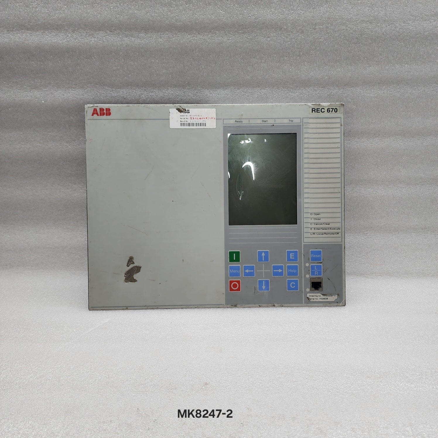 ABB REC670 FRONT DISPLAY PANEL 1MRK000008-NB