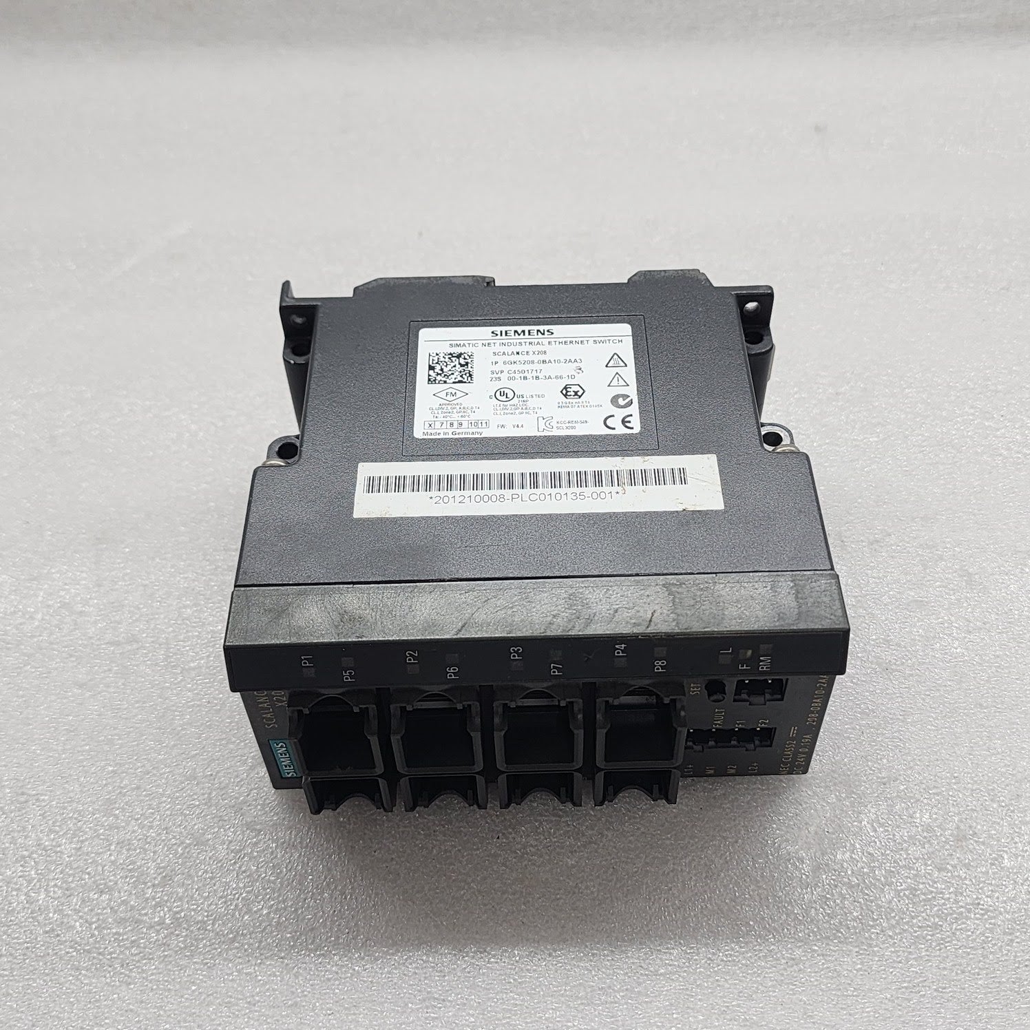 SIEMENS 6GK5208-0BA10-2AA3 INDUSTRIAL ETHERNET SWITCH