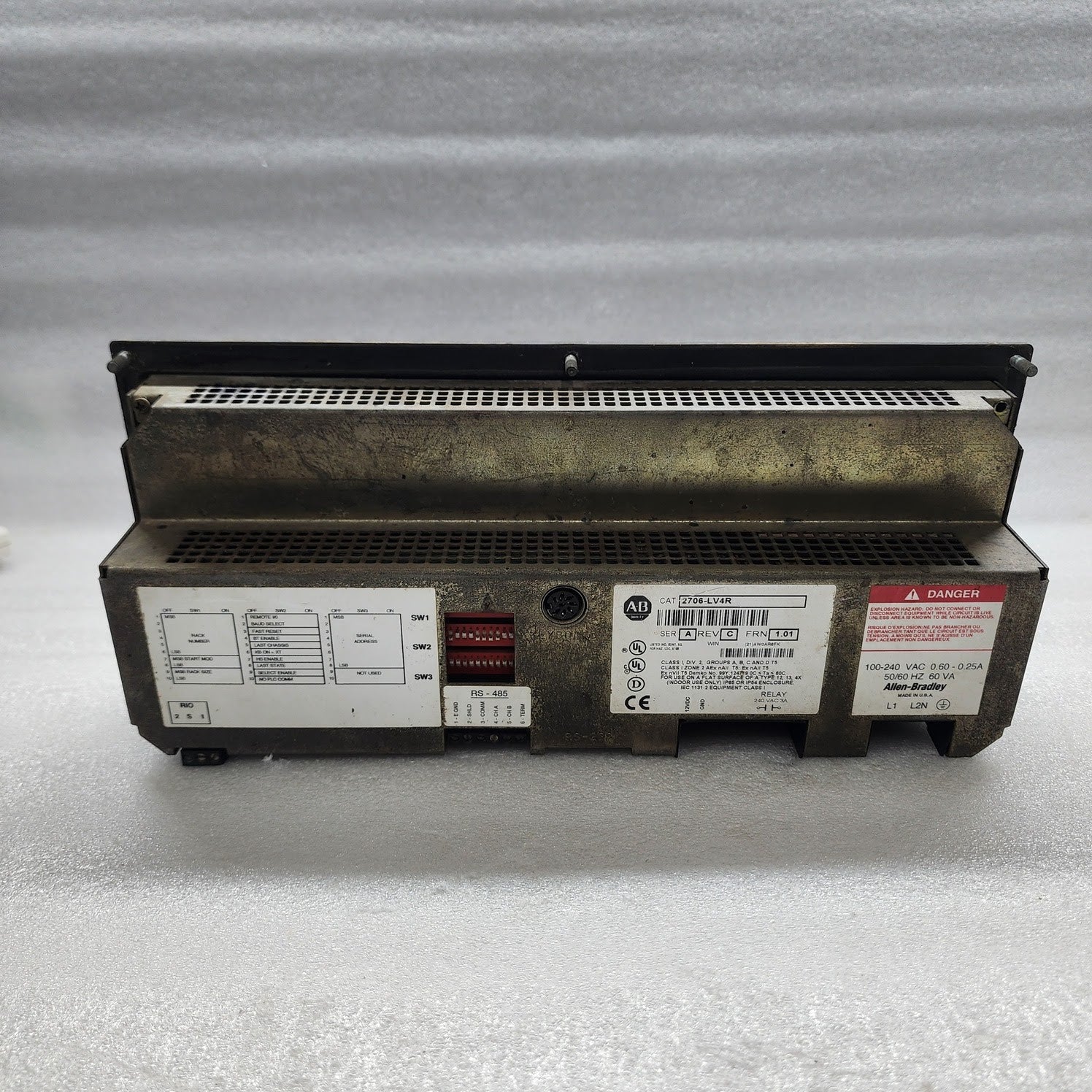 ALLEN BRADLEY CAT 2706-LV4R DATALINER MESSAGE DISPLAY