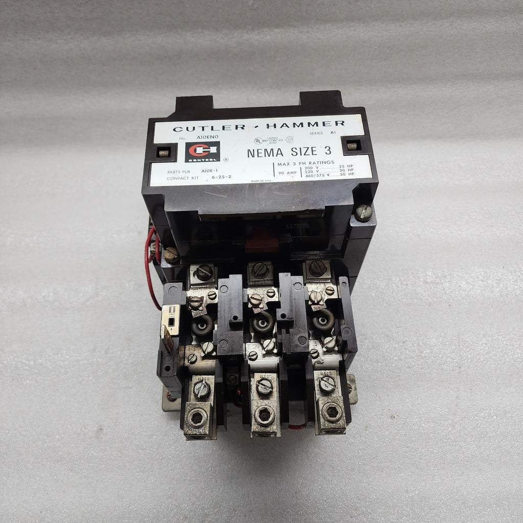 CUTLER HAMMER A10E-1 MAGNETIC MOTOR STARTER 90A A10EN0