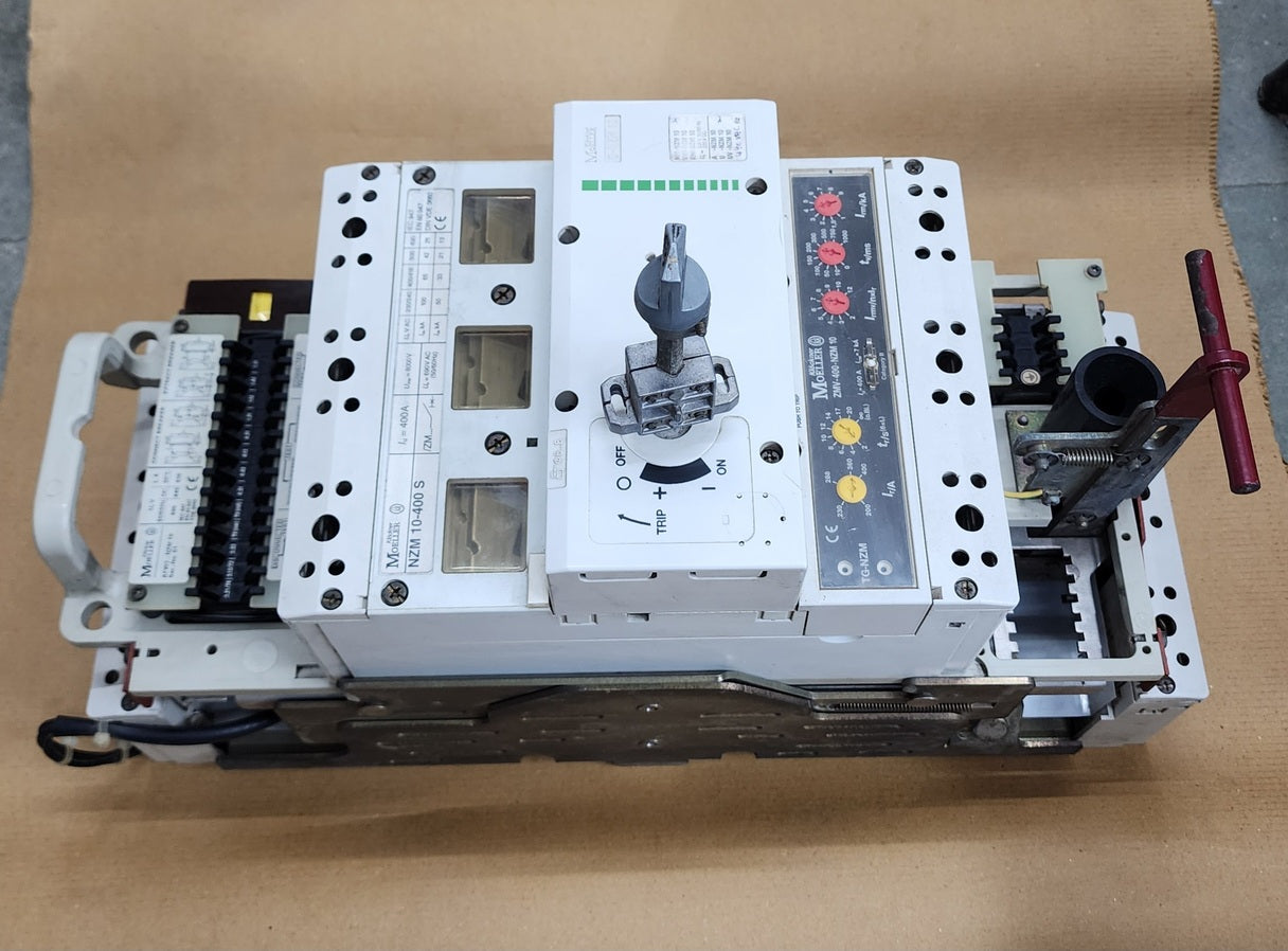 MOELLER D-NZM 10 3-POLE CIRCUIT BREAKER 400A TRIP UNIT ZMV-400-NZM 10